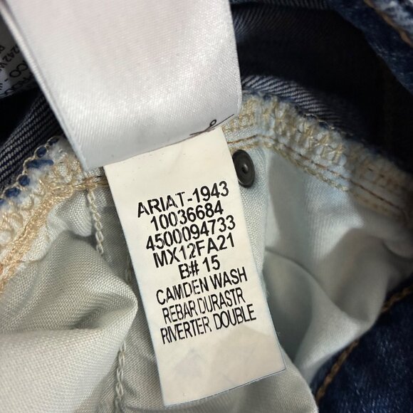 Ariat Rebar Durastretch Riveter Double Front Perfect Rise Straight Jeans Sz 22WR - Picture 9 of 9